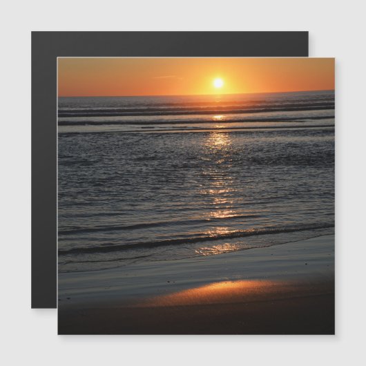 Oregon Coast Zonsondergang Magnetische Kaart (Voorkant / Achterkant)