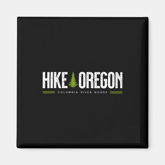 Oregon Columbia River Gorge Hike Tree Retro Graphi Magneet (Voorkant)