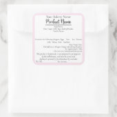 Oregon Cottage Food Business Pink Baking Étiquette (Sac)