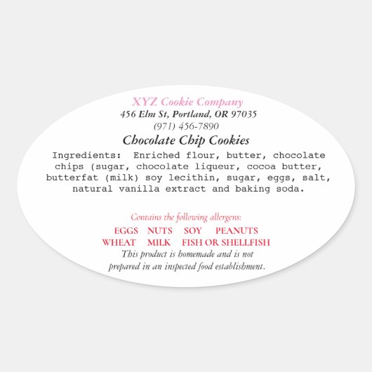 OREGON Cottage Law Étiquette maison boulangerie (Devant)