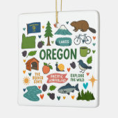 Oregon Custom Family Trip Christmas Keramisch Ornament (Links)