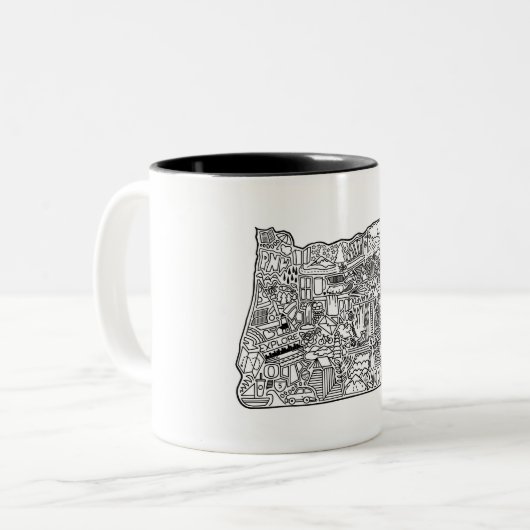 Oregon Doodle Café Mug (Devant gauche)