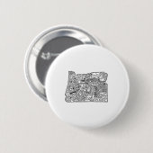 Oregon Doodle Ronde Button 5,7 Cm (Voorkant /achterkant)