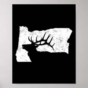 Oregon Elk Hunting Shirt - Bull Elk State Vorm Poster
