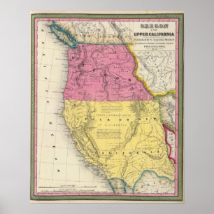 Oregon en Upper California Poster