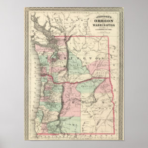 Oregon en Washington Poster