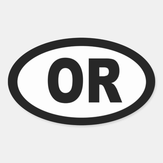 Oregon - feuille de 4 autocollants ovale (Devant)