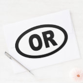 Oregon - feuille de 4 autocollants ovale (Enveloppe)