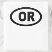 Oregon - feuille de 4 autocollants ovale (Sac)