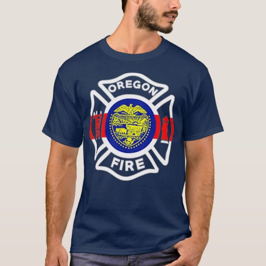 Oregon Fire Department Firefighters Firemen T-shirt (Voorkant)