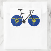 Oregon Flag Cycling Rechthoekige Sticker (Tas)