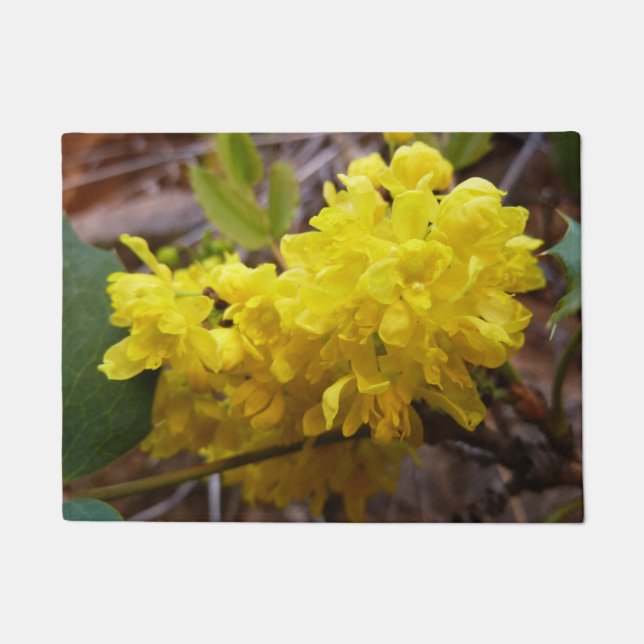 Oregon Grape Flowers Yellow Wildbloemen Deurmat (Voorkant)