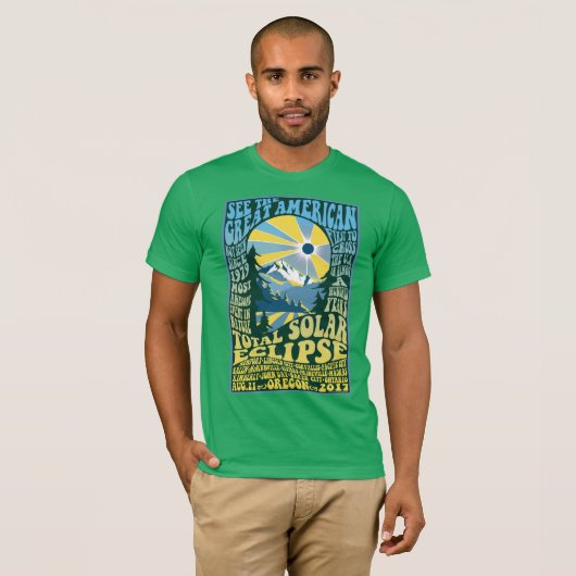 Oregon Groovy Eclipse 2017 T-shirt (Voorkant volledig)