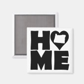 Oregon Home Heart State Fridge Magnet Magneet (Voorkant / Achterkant)