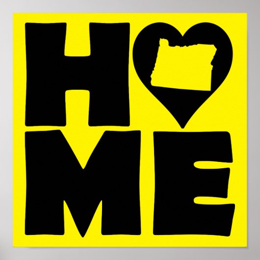 Oregon Home Heart State Poster (Devant)
