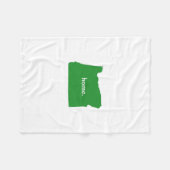Oregon Home State Green Fleece Deken (Voorkant (Horizontaal))