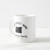 Oregon Home Sweet Home Famille Monogramme Mug (Devant gauche)