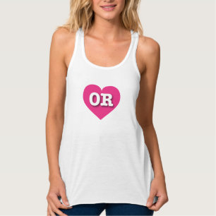 Oregon Hot Pink Heart - Ik hou van OR Tanktop