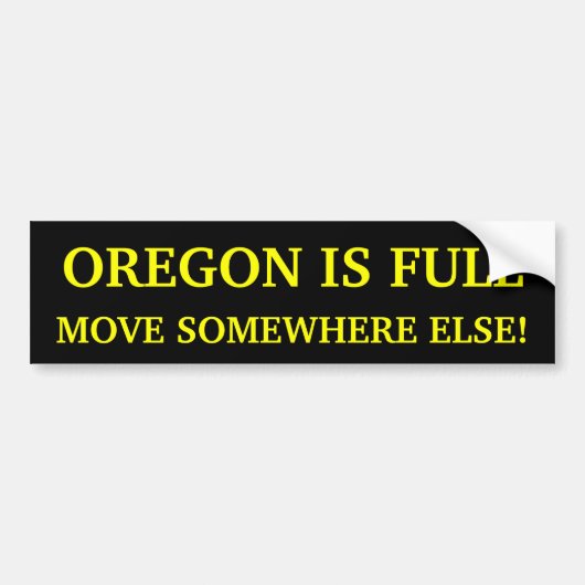 Oregon is helemaal ergens anders. Bumpersticker (Voorkant)