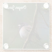 Oregon Junco Glazen Onderzetter (Achterkant)