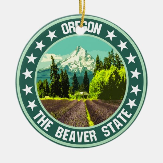 Oregon Keramisch Ornament (Voorkant)