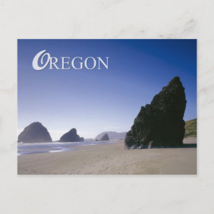 Oregon kust met rotsformaties briefkaart