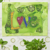 Oregon Liefde over fornuis Keukenhanddoek (Gevouwen)