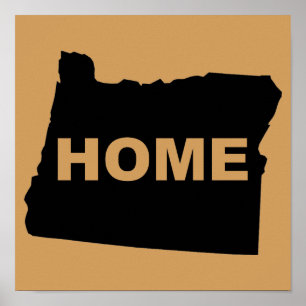 Oregon Maison Loin de l'État Affiche Panneau