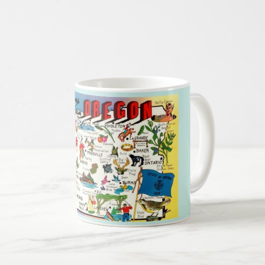 Oregon Map Mug (Devant droit)