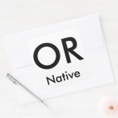 Oregon Native stickers (zwart/groot) (Envelop)