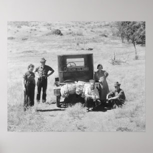 Oregon of Bankroet, 1936. Oude foto Poster