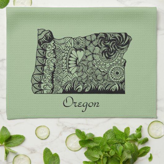 Oregon 'over stove handle' Serviette de cuisine (Plié)