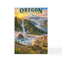 Oregon Pacific Wonderland Schitterende Reisposter