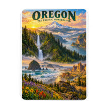 Oregon Pacific Wonderland Schitterende Reisposter