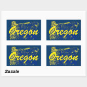 Oregon Rechthoekige Sticker (Vel)
