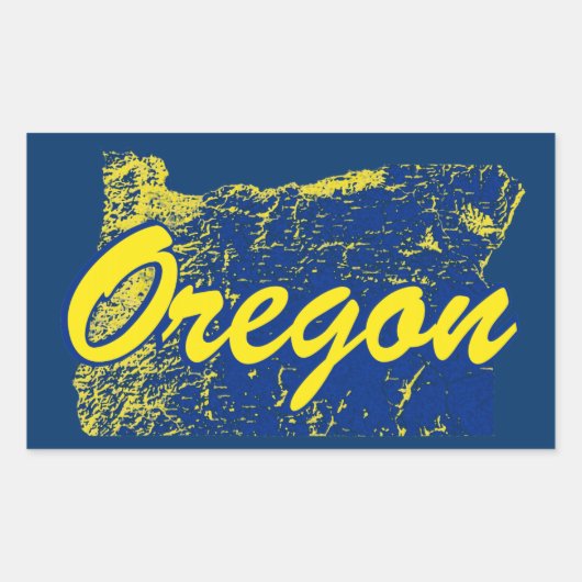 Oregon Rechthoekige Sticker (Voorkant)
