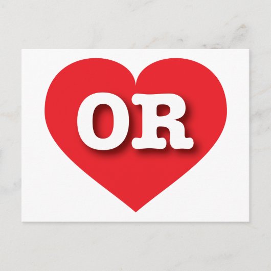 Oregon Red Heart - Ik hou van OR Briefkaart (Voorkant)