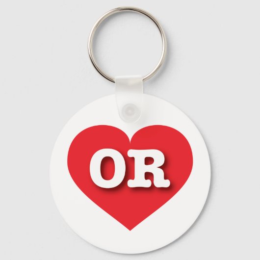 Oregon Red Heart - Ik hou van OR Sleutelhanger (Voorkant)