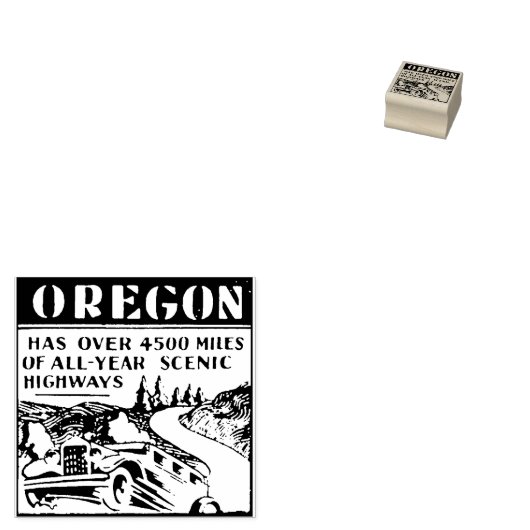 Oregon retro reizen rubber stempel (Gestempeld)