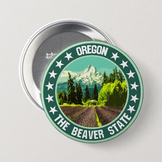 Oregon Ronde Button 7,6 Cm (Voorkant /achterkant)