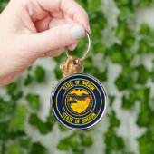 Oregon Round Emblem Sleutelhanger (Hand)