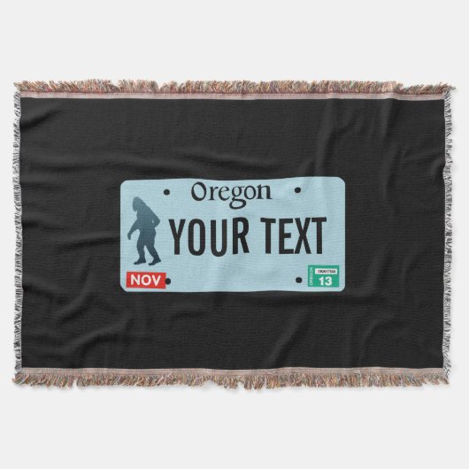 Oregon Sasquatch License Bord Deken (Voorkant)
