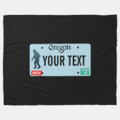 Oregon Sasquatch License Bord Fleece Deken (Voorkant (Horizontaal))