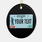 Oregon Sasquatch License Bord Keramisch Ornament (Links)