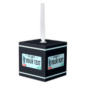 Oregon Sasquatch License Bord Kubus Ornament (Achter hoekig)