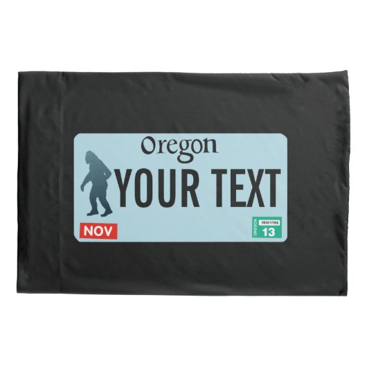Oregon Sasquatch License Bord Kussensloop (Achterkant)