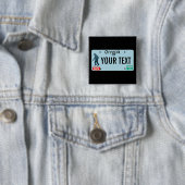 Oregon Sasquatch License Bord Vierkante Button 5,1 Cm (In situ)