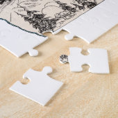 Oregon Shaped Beaver Oregonian Afbeelding Map Legpuzzel (Zijkant)