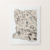 Oregon Shaped Beaver Oregonian Afbeelding Map Legpuzzel (Verticaal)