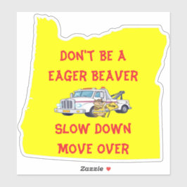 Oregon sleepwagen bever sticker